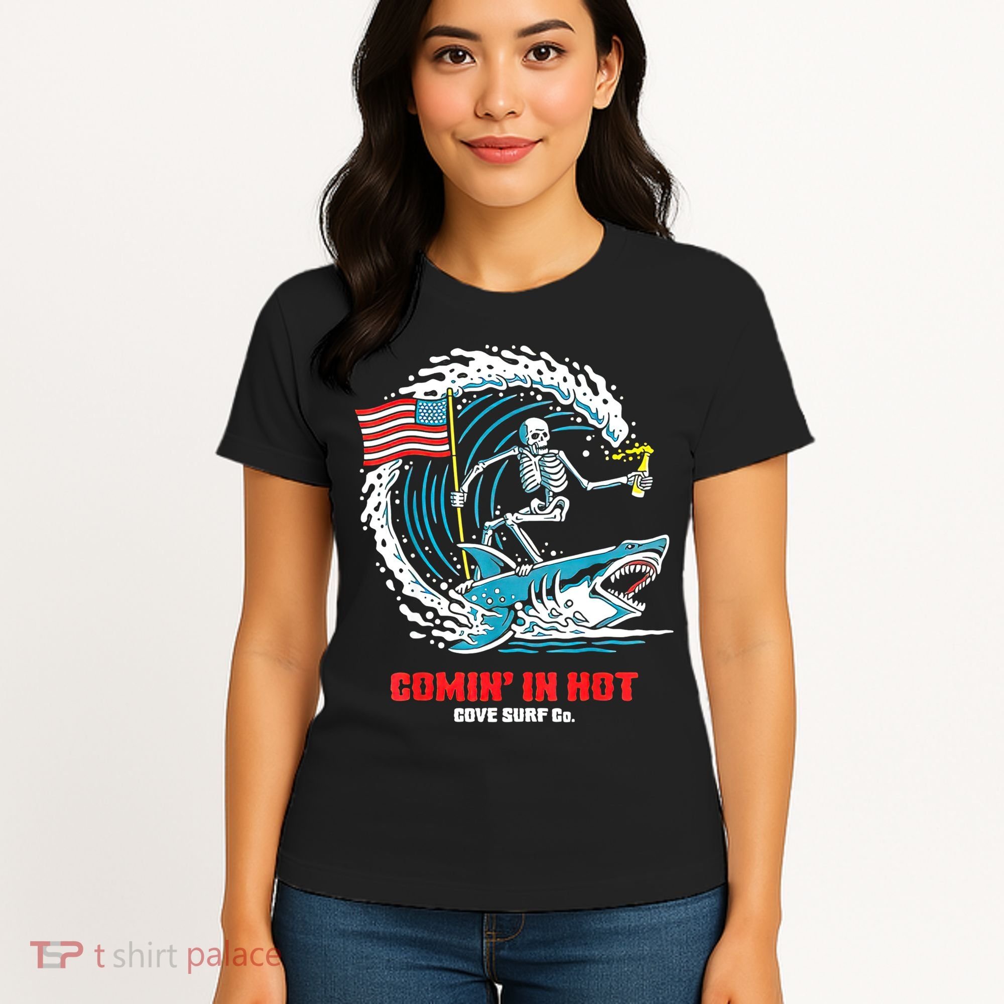 Comin In Hot Cove Surf Co Women's T-Shirt