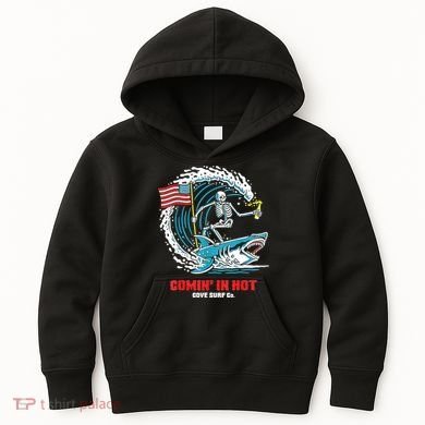 Comin In Hot Cove Surf Co Kids Hoodie