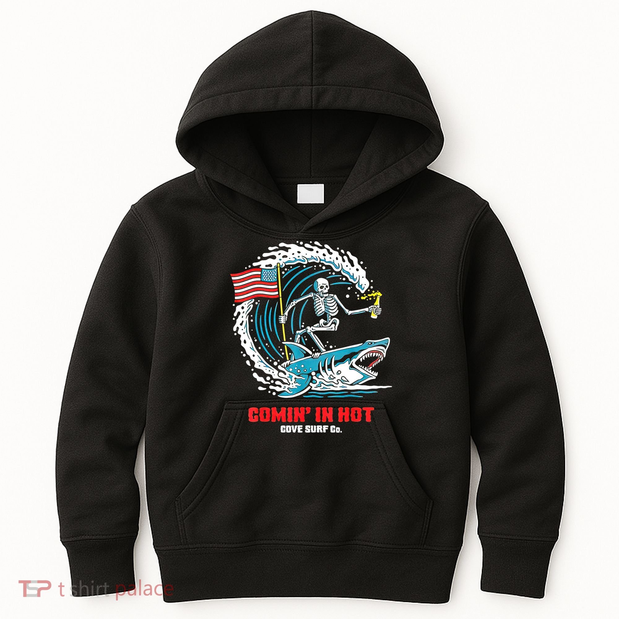 Comin In Hot Cove Surf Co Kids Hoodie