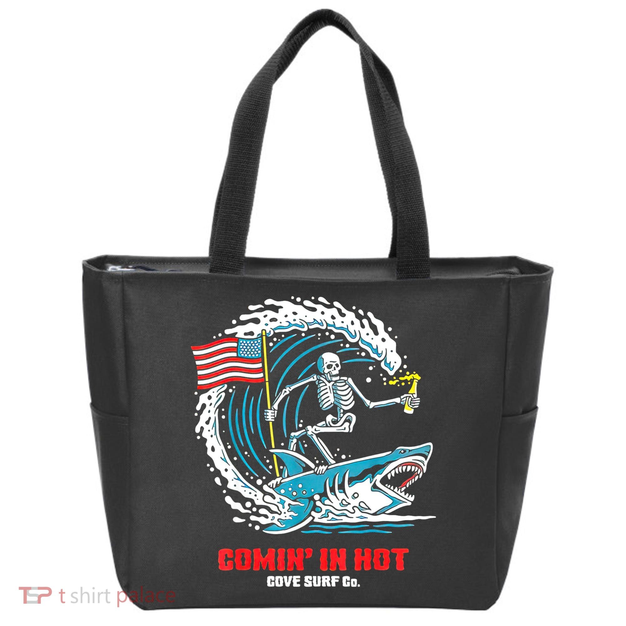 Comin In Hot Cove Surf Co Tote Bag