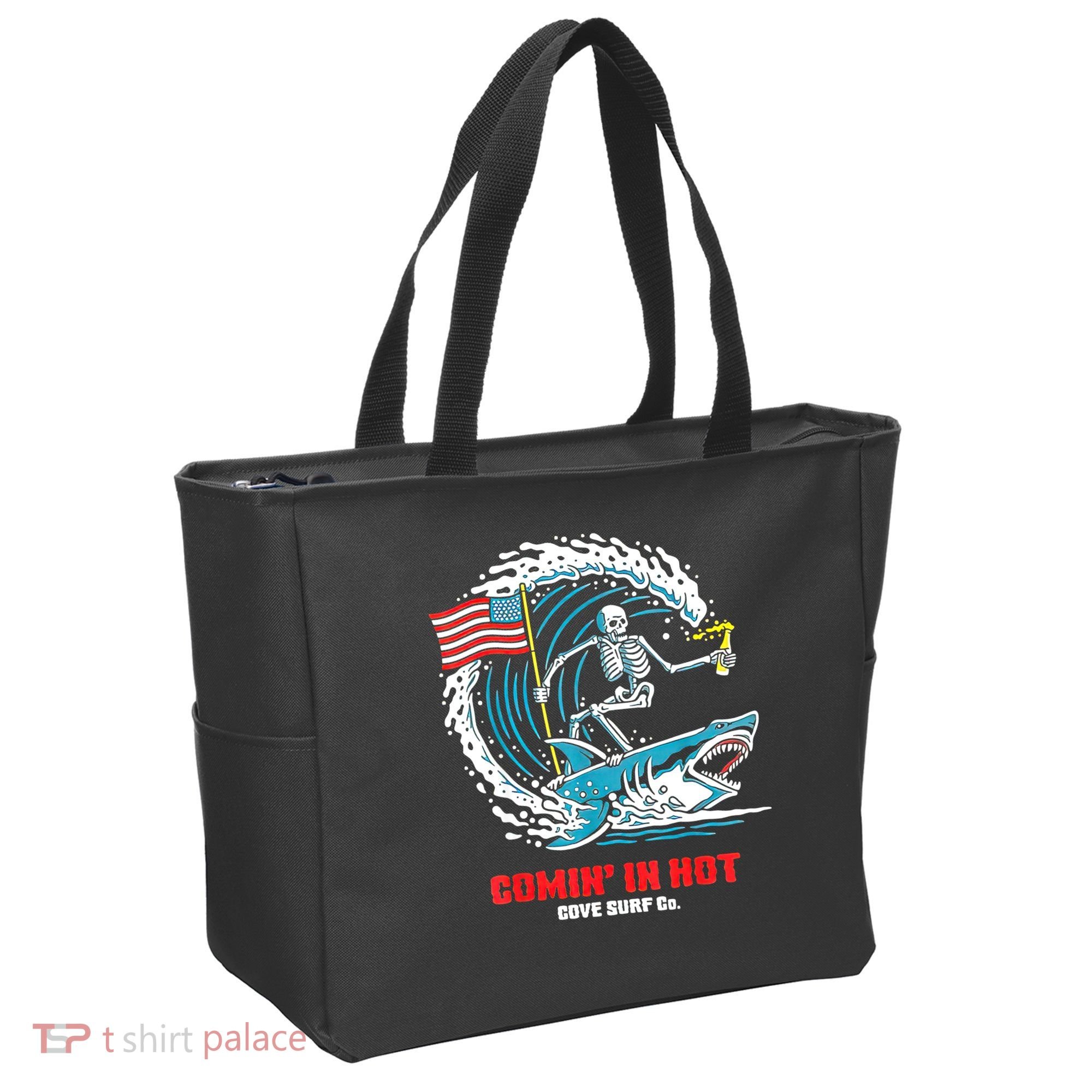 Comin In Hot Cove Surf Co Tote Bag