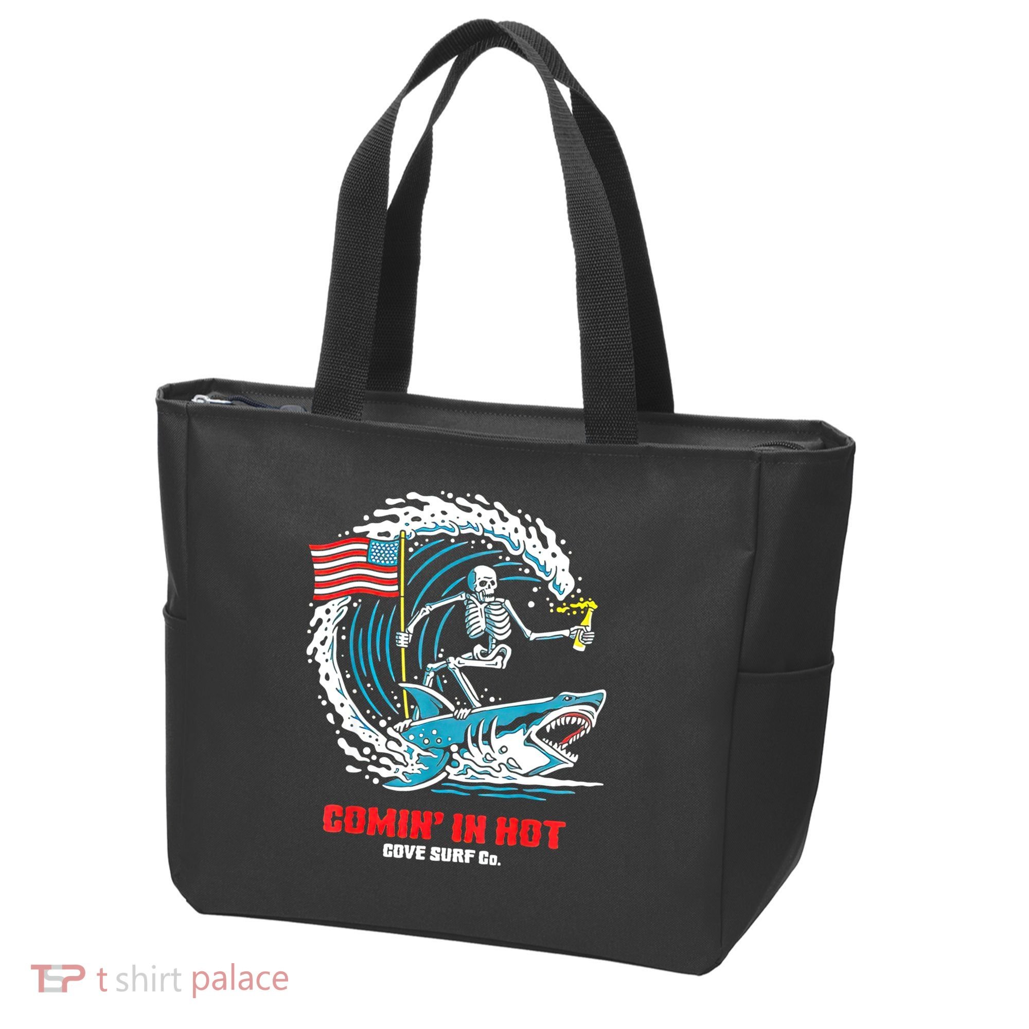 Comin In Hot Cove Surf Co Tote Bag