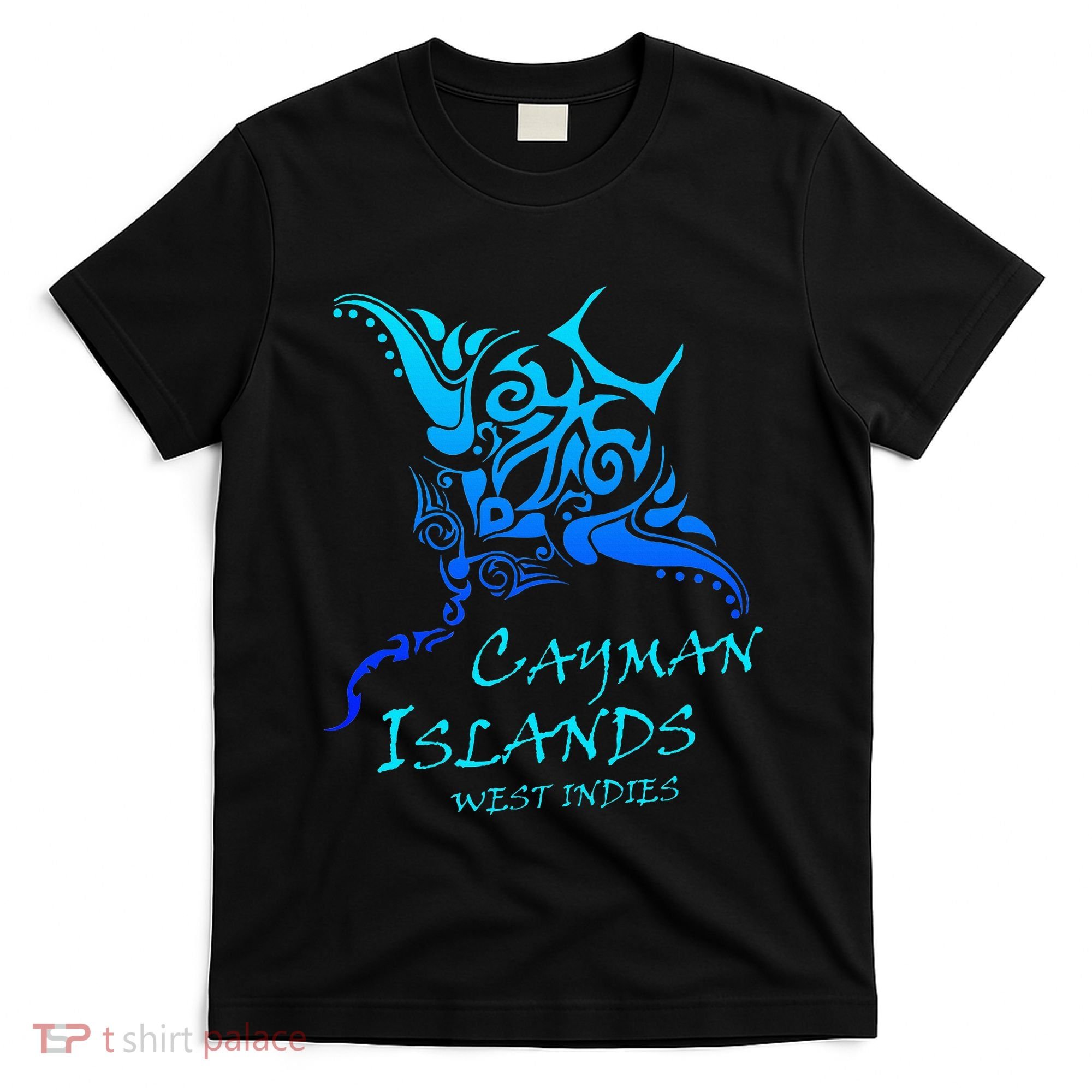 Cayman IslandsWest Indies Vintage Tribal Manta Ray Vacation T-Shirt