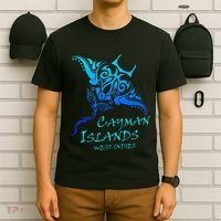 Cayman IslandsWest Indies Vintage Tribal Manta Ray Vacation T-Shirt thumb 6