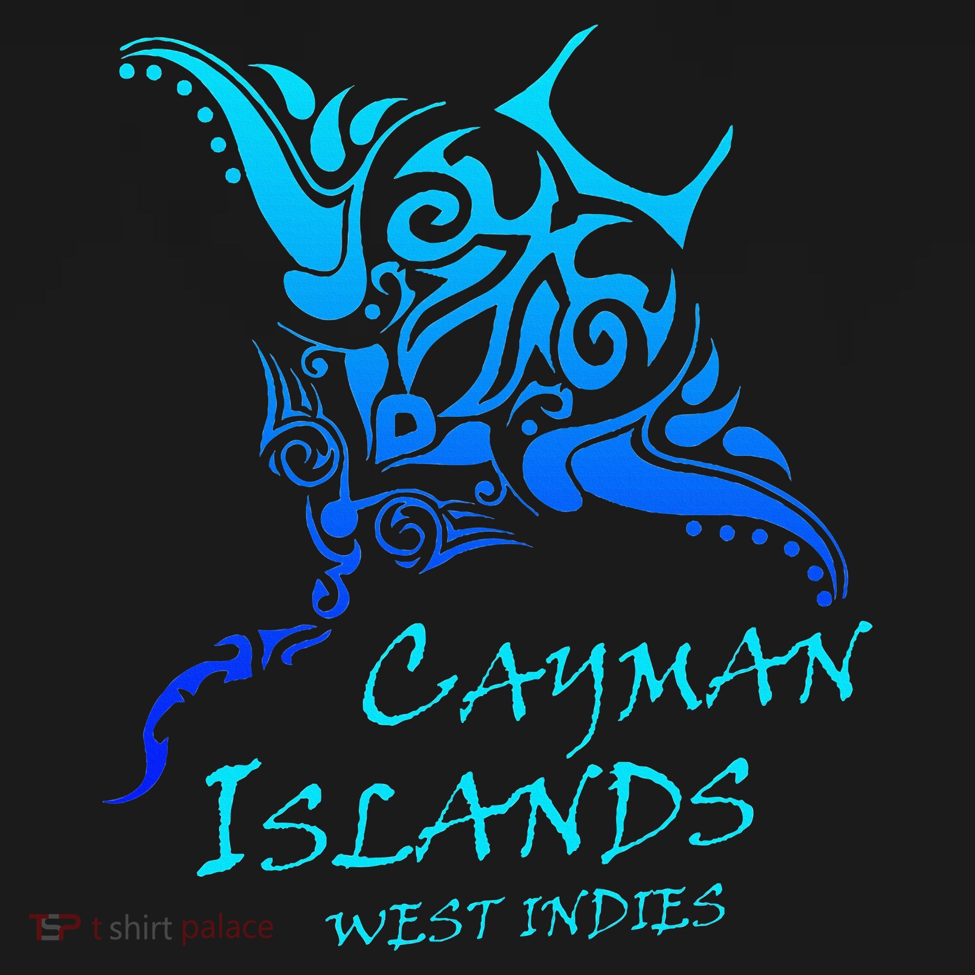 Cayman IslandsWest Indies Vintage Tribal Manta Ray Vacation T-Shirt