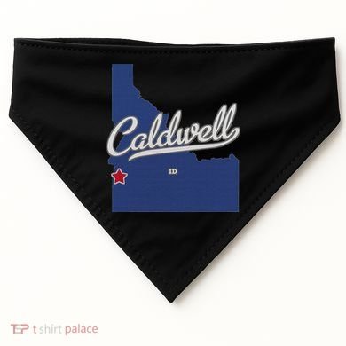 Caldwell Idaho Id Map USA-Made Doggie Bandana