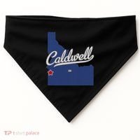 Caldwell Idaho Id Map USA-Made Doggie Bandana thumb 0