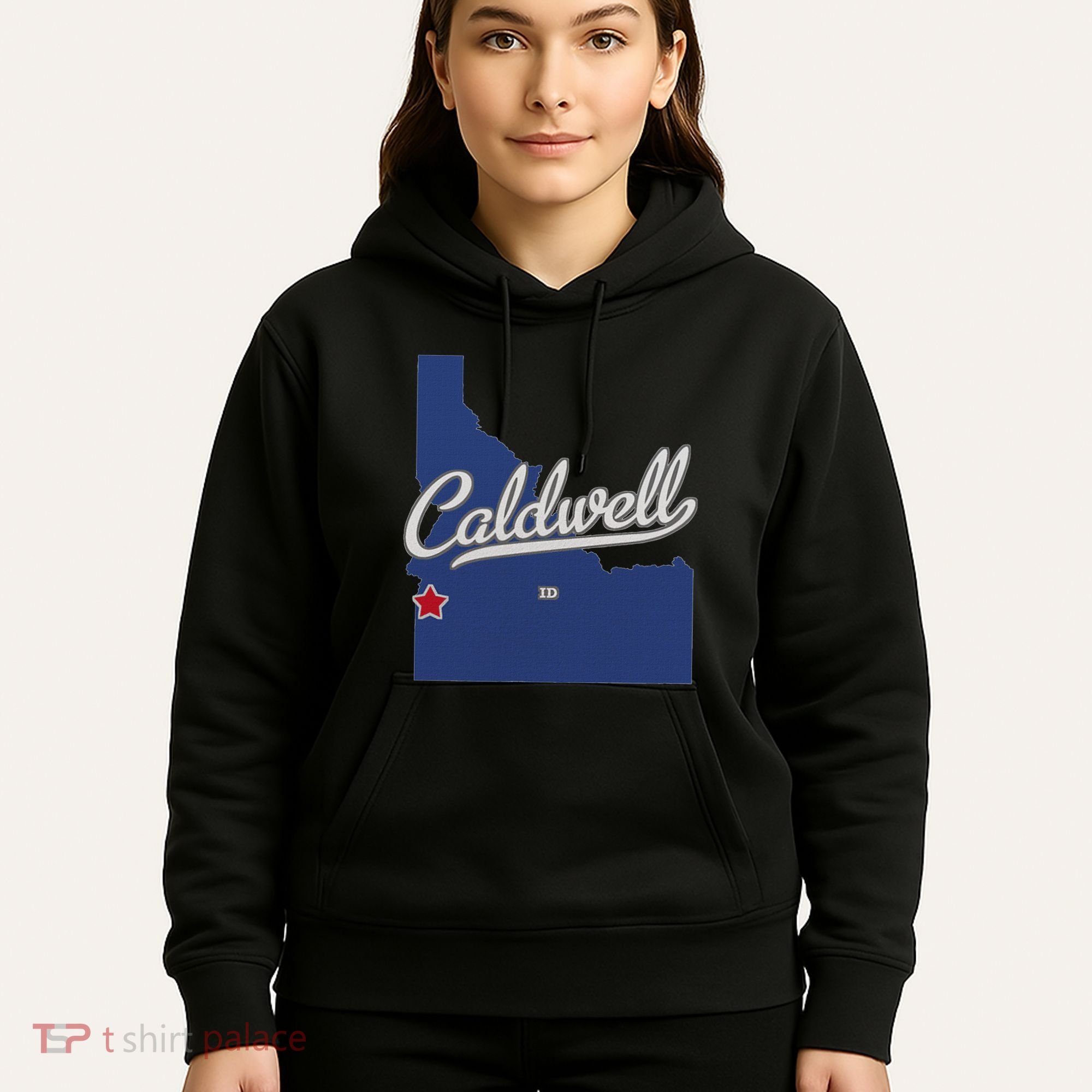 Caldwell Idaho Id Map Hoodie