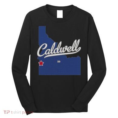 Caldwell Idaho Id Map Long Sleeve Shirt