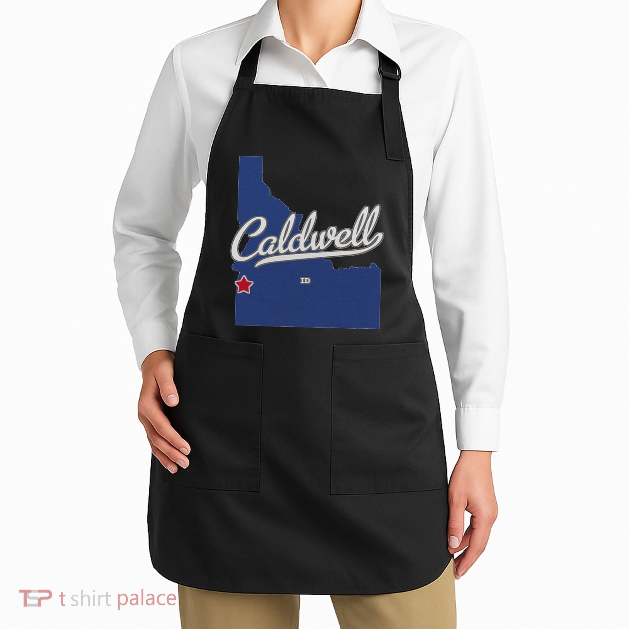 Caldwell Idaho Id Map Apron