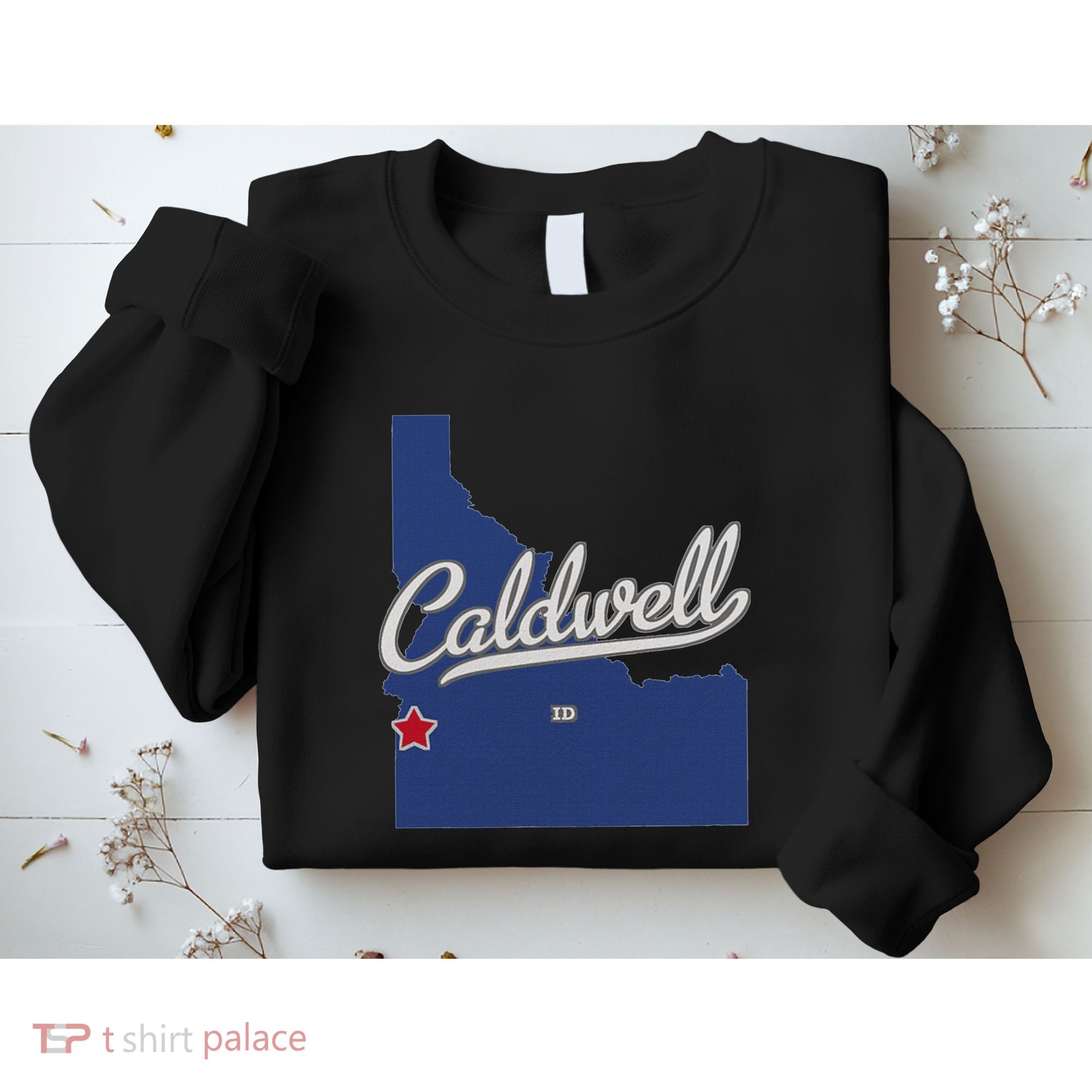 Caldwell Idaho Id Map Sweatshirt