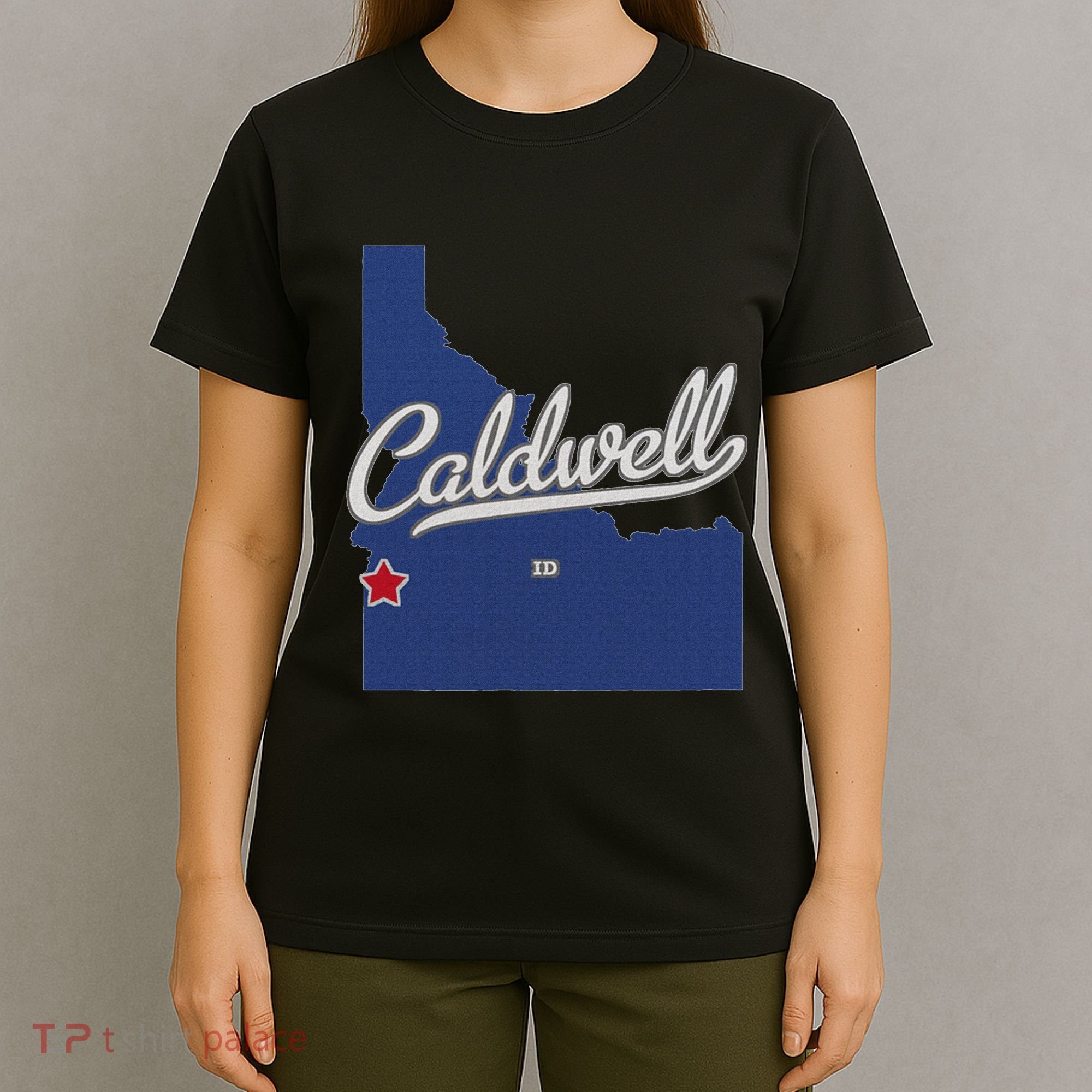 Caldwell Idaho Id Map T-Shirt