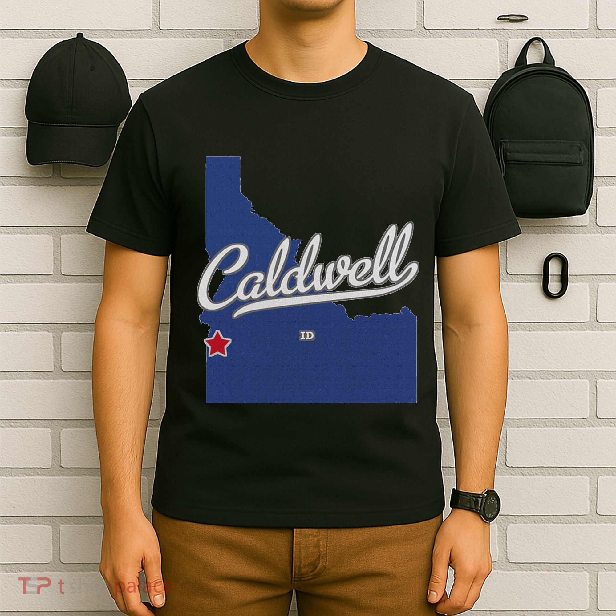 Caldwell Idaho Id Map T-Shirt