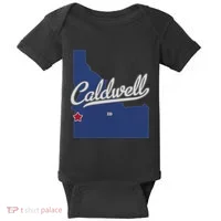 Caldwell Idaho Id Map Baby Bodysuit thumb 0