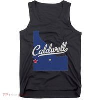 Caldwell Idaho Id Map Tank Top thumb 0