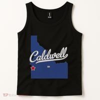 Caldwell Idaho Id Map Tank Top thumb 2