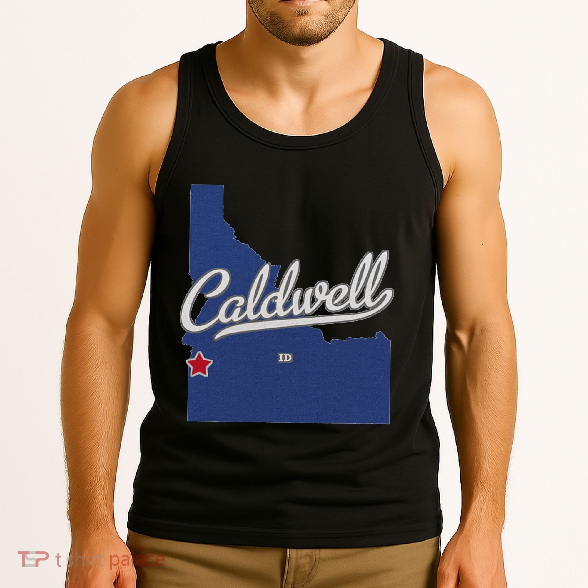 Caldwell Idaho Id Map Tank Top