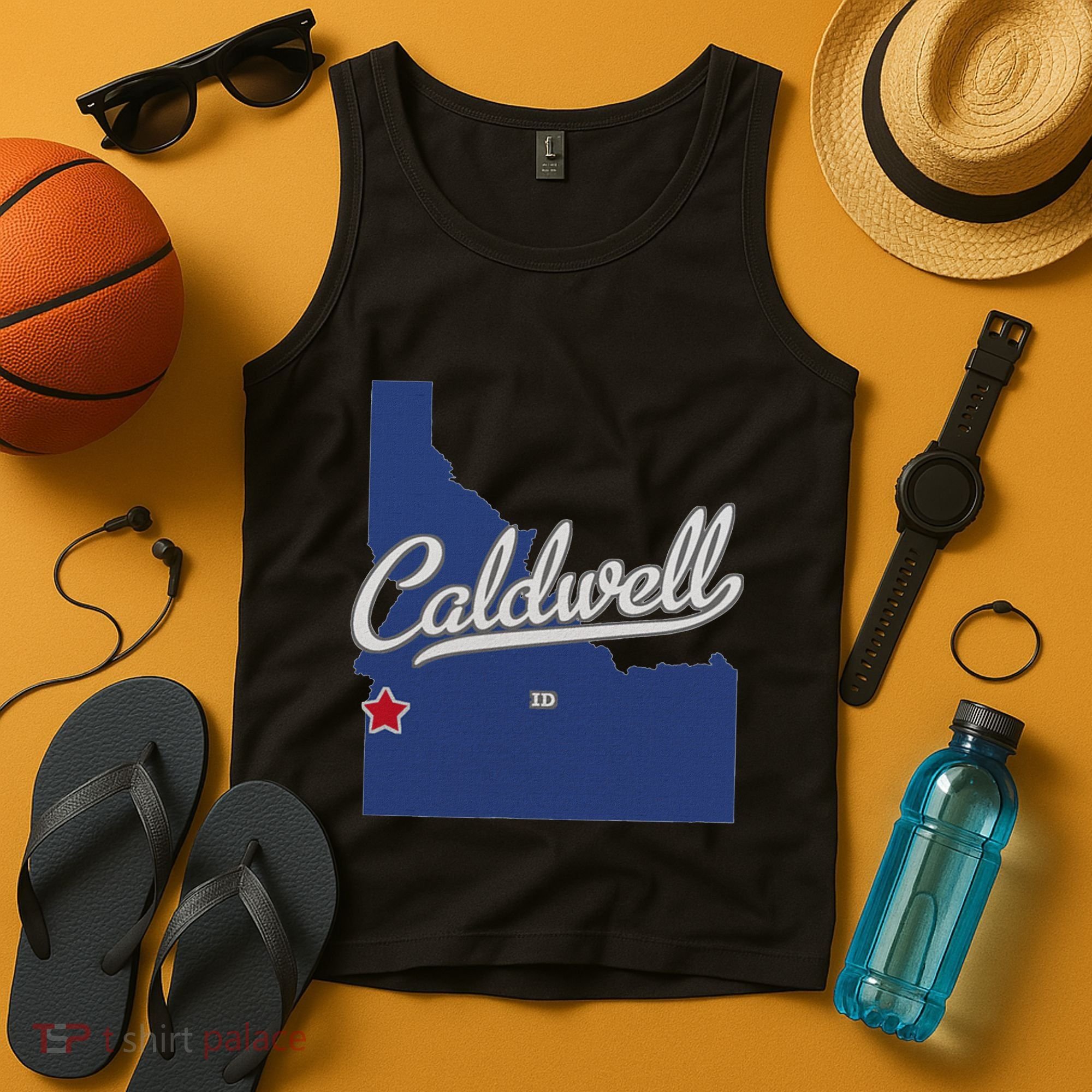 Caldwell Idaho Id Map Tank Top