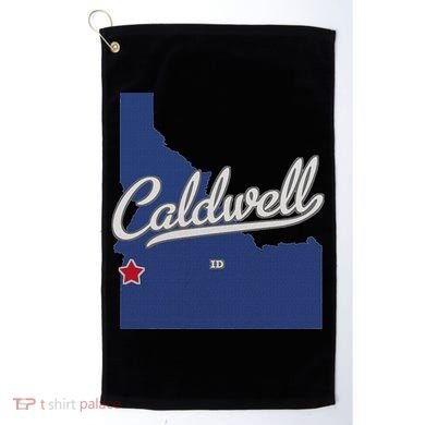Caldwell Idaho Id Map Golf Towel