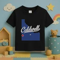 Caldwell Idaho Id Map Toddler T-Shirt thumb 3