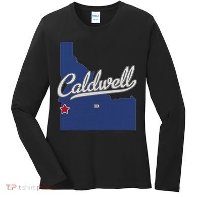 Caldwell Idaho Id Map Women's Long Sleeve Shirt