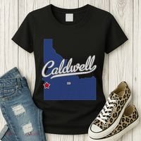 Caldwell Idaho Id Map Women's T-Shirt thumb 3