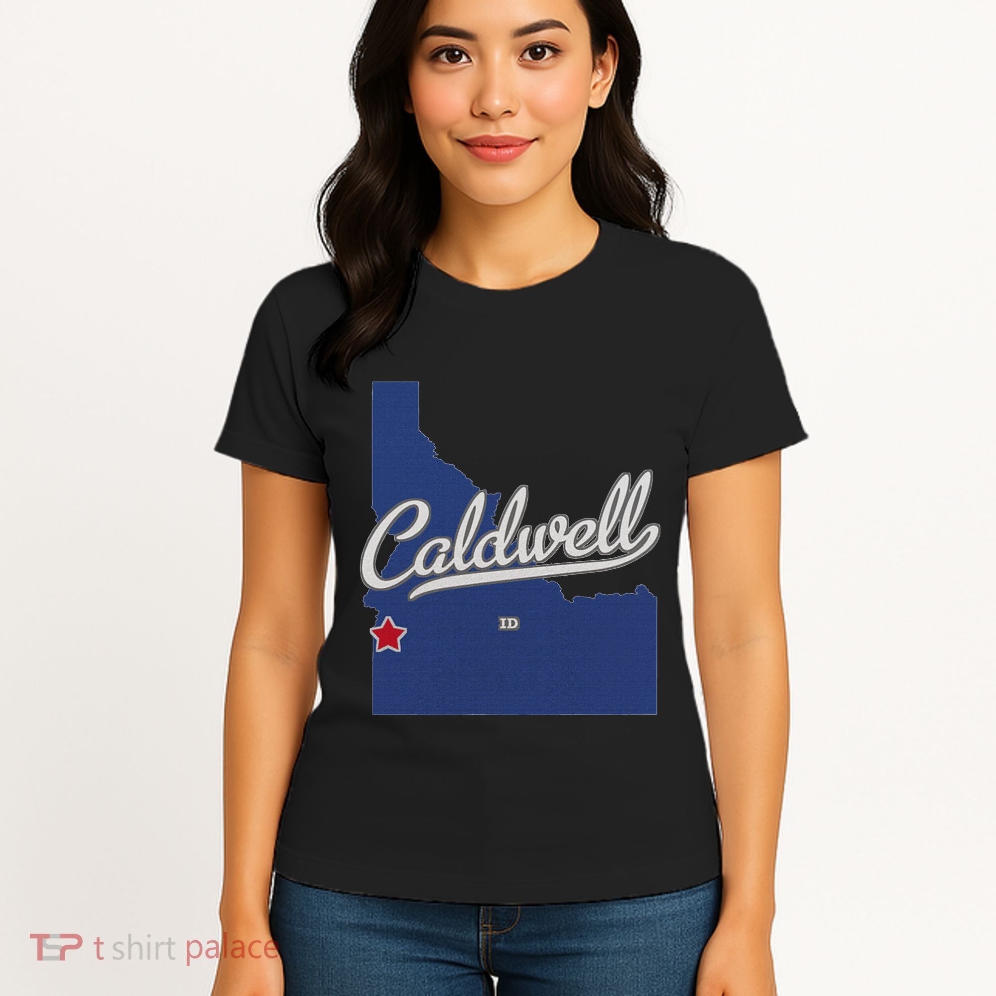 Caldwell Idaho Id Map Women's T-Shirt