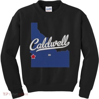 Caldwell Idaho Id Map Kids Sweatshirt