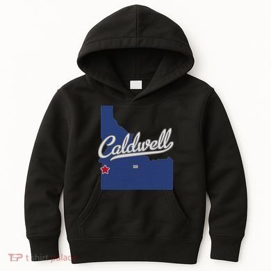 Caldwell Idaho Id Map Kids Hoodie
