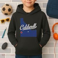 Caldwell Idaho Id Map Kids Hoodie thumb 2