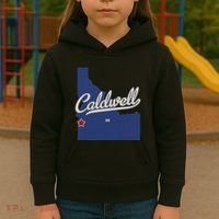 Caldwell Idaho Id Map Kids Hoodie thumb 3