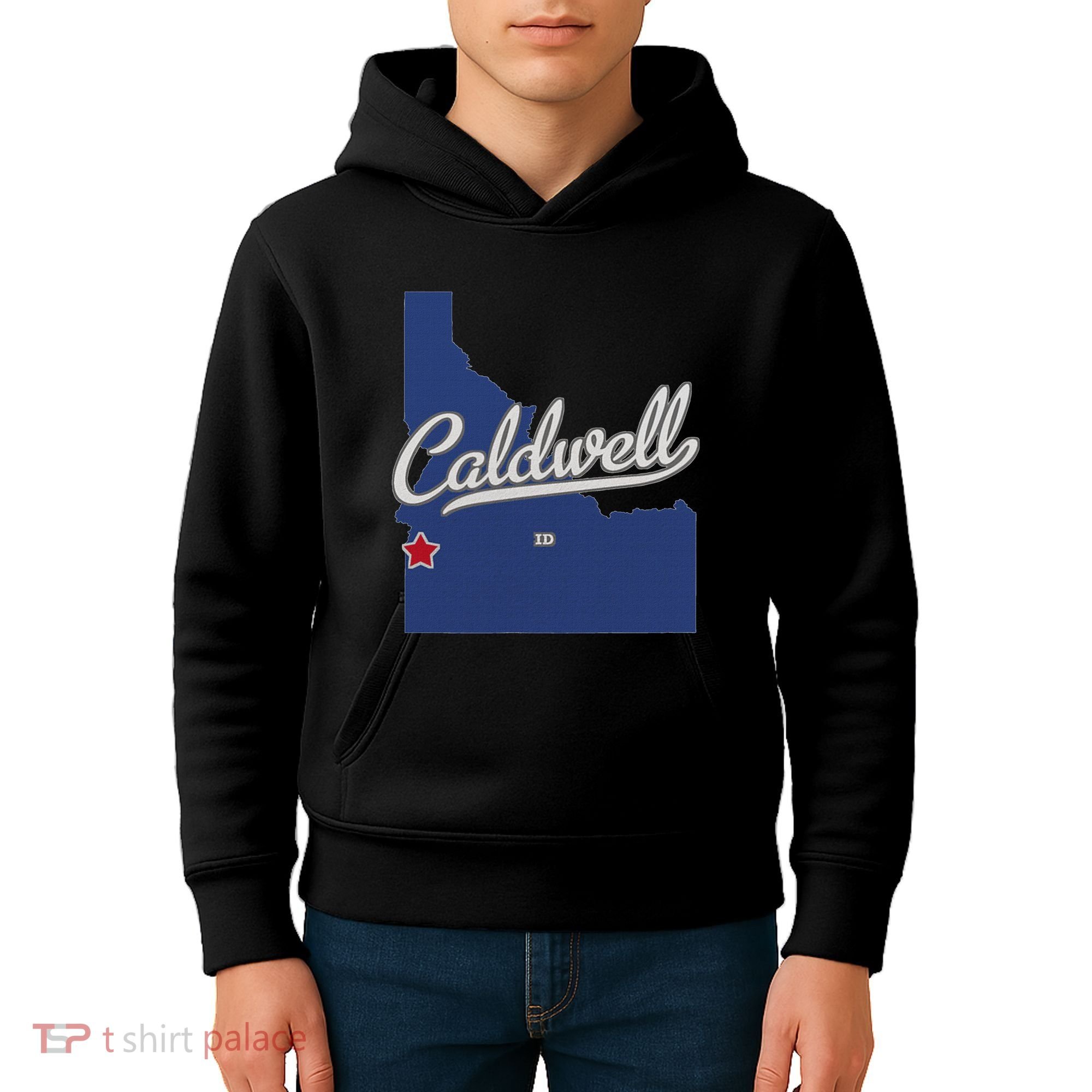 Caldwell Idaho Id Map Kids Hoodie