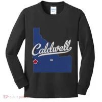 Caldwell Idaho Id Map Kids Long Sleeve Shirt thumb 0