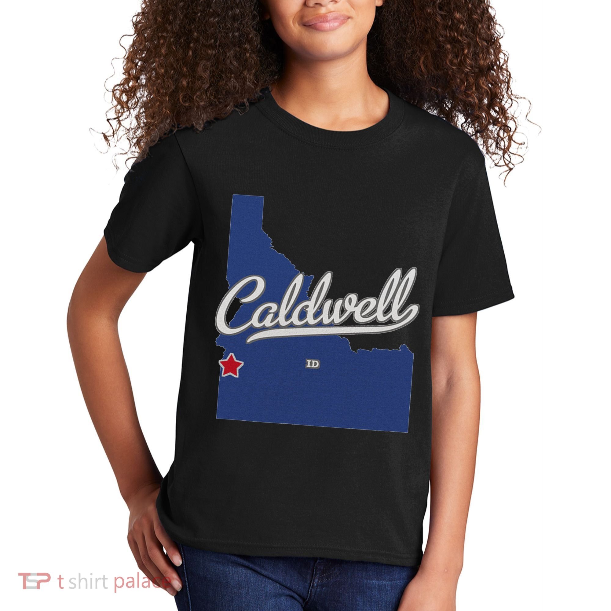 Caldwell Idaho Id Map Kids T-Shirt