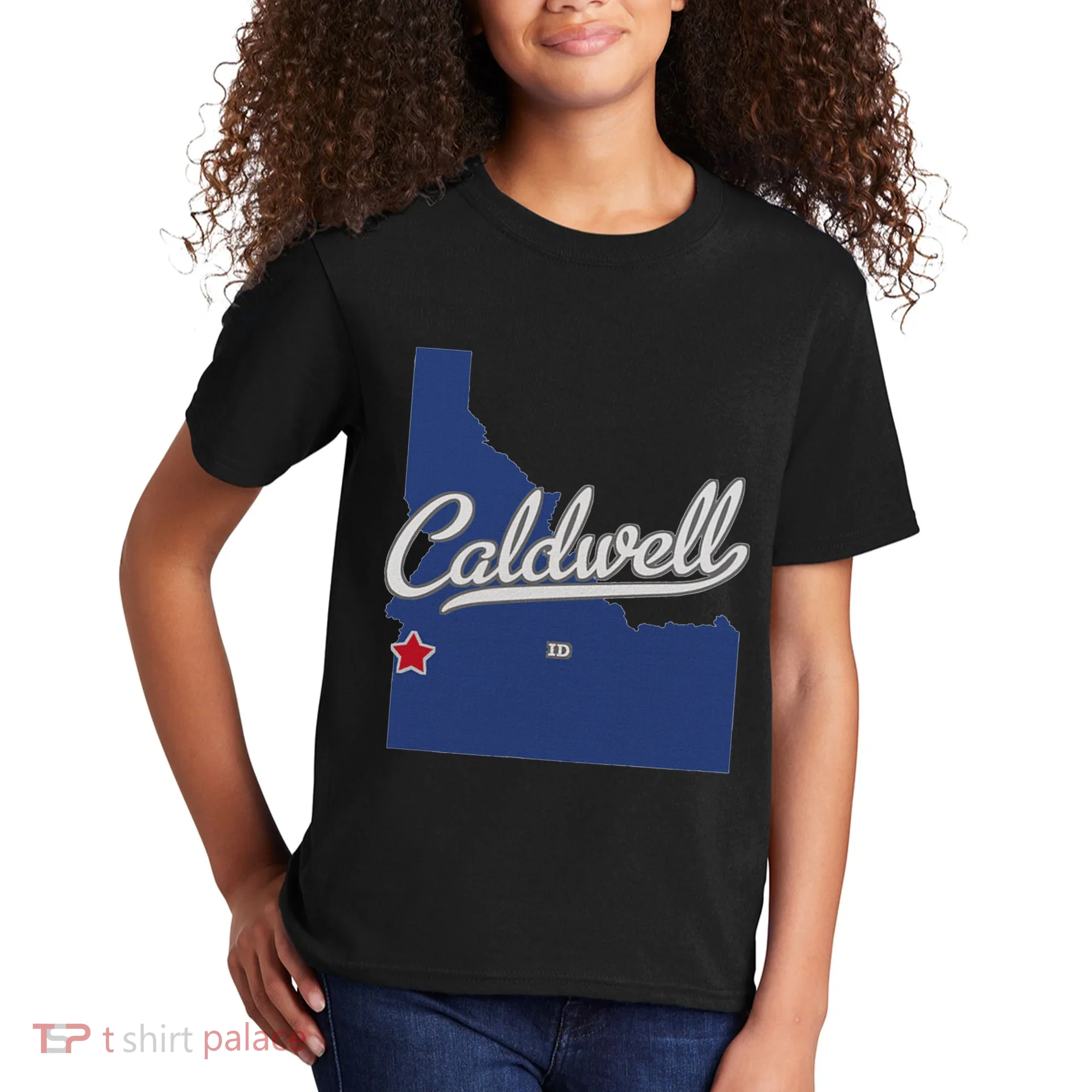 Caldwell Idaho Id Map Kids T-Shirt