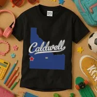 Caldwell Idaho Id Map Kids T-Shirt thumb 3