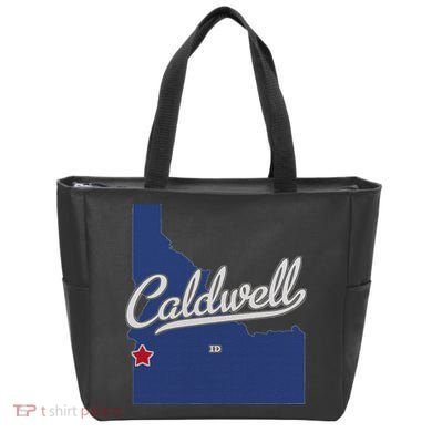 Caldwell Idaho Id Map Tote Bag