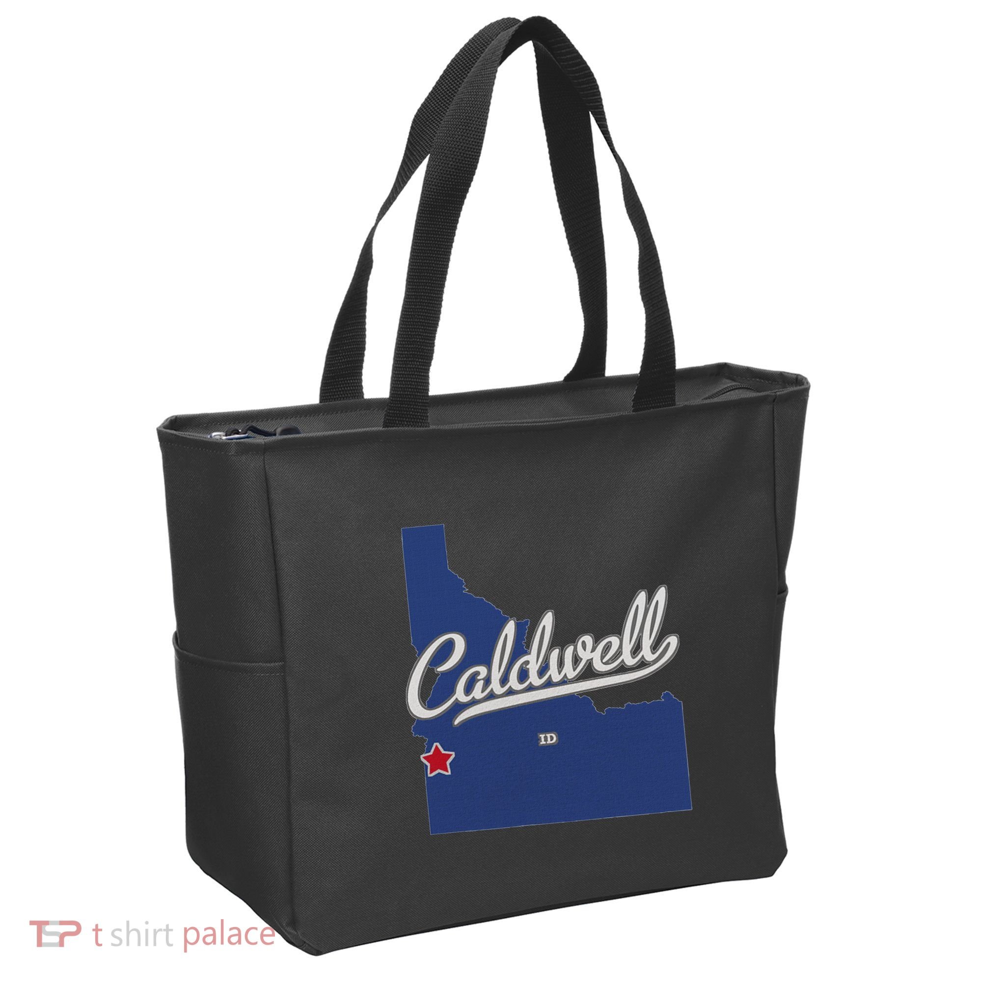 Caldwell Idaho Id Map Tote Bag