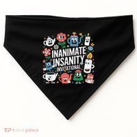 Creator Ink Inanimate Insanity Black And White USA-Made Doggie Bandana thumb 0