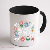 Creator Ink Inanimate Insanity Black And White Coffee Mug thumb 1