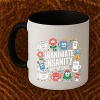 Creator Ink Inanimate Insanity Black And White Coffee Mug thumb 2