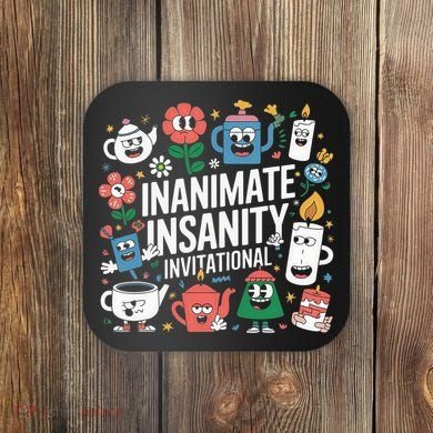 Creator Ink Inanimate Insanity Black And White Coaster