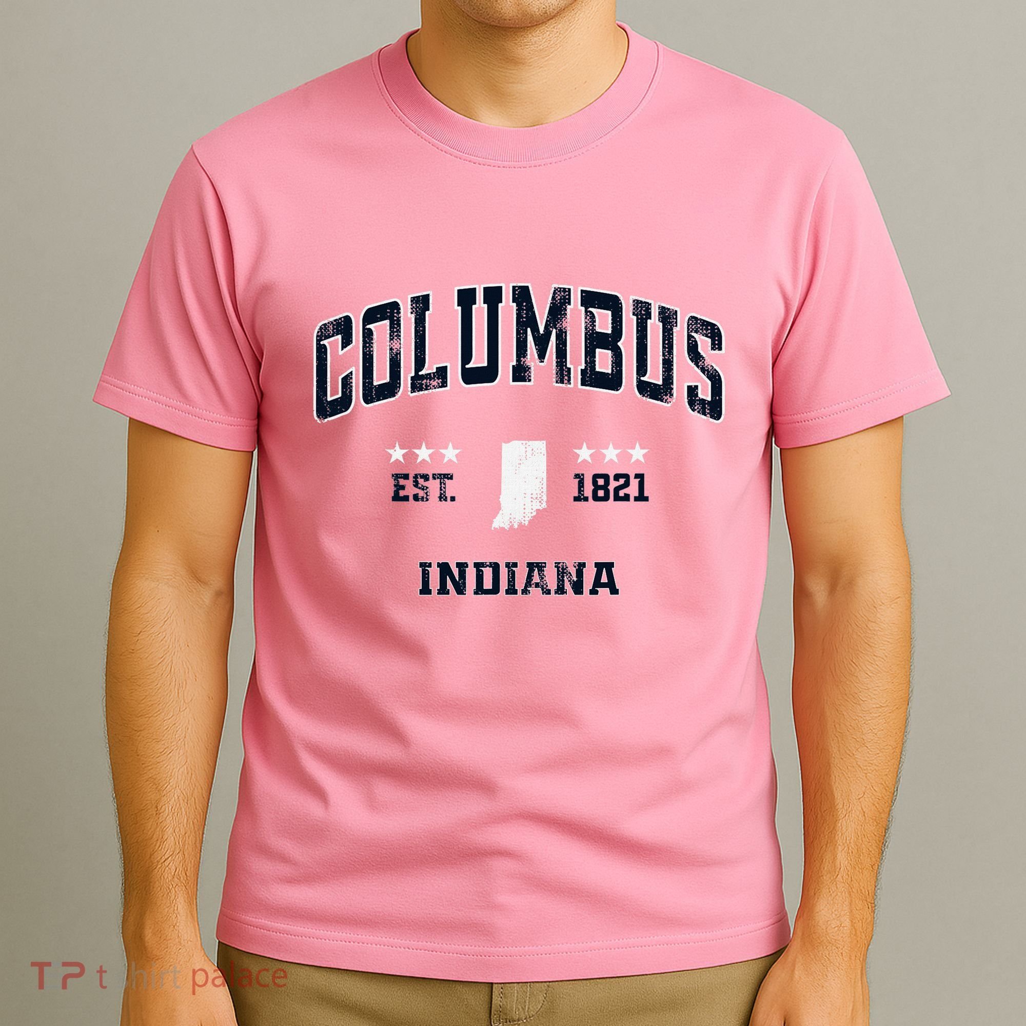 Columbus Indiana In Vintage Athletic Sports Souvenir T-Shirt