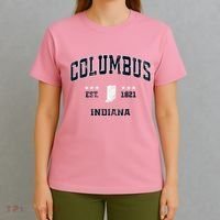 Columbus Indiana In Vintage Athletic Sports Souvenir T-Shirt thumb 4