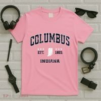 Columbus Indiana In Vintage Athletic Sports Souvenir T-Shirt thumb 5