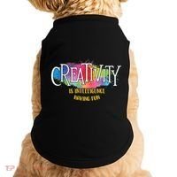 Creativity Is Intelligence Having Fun Artist Drawing Arts Doggie Tank thumb 0