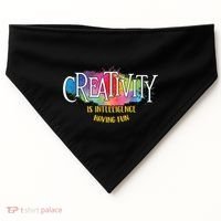 Creativity Is Intelligence Having Fun Artist Drawing Arts USA-Made Doggie Bandana thumb 0