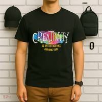 Creativity Is Intelligence Having Fun Artist Drawing Arts T-Shirt thumb 6