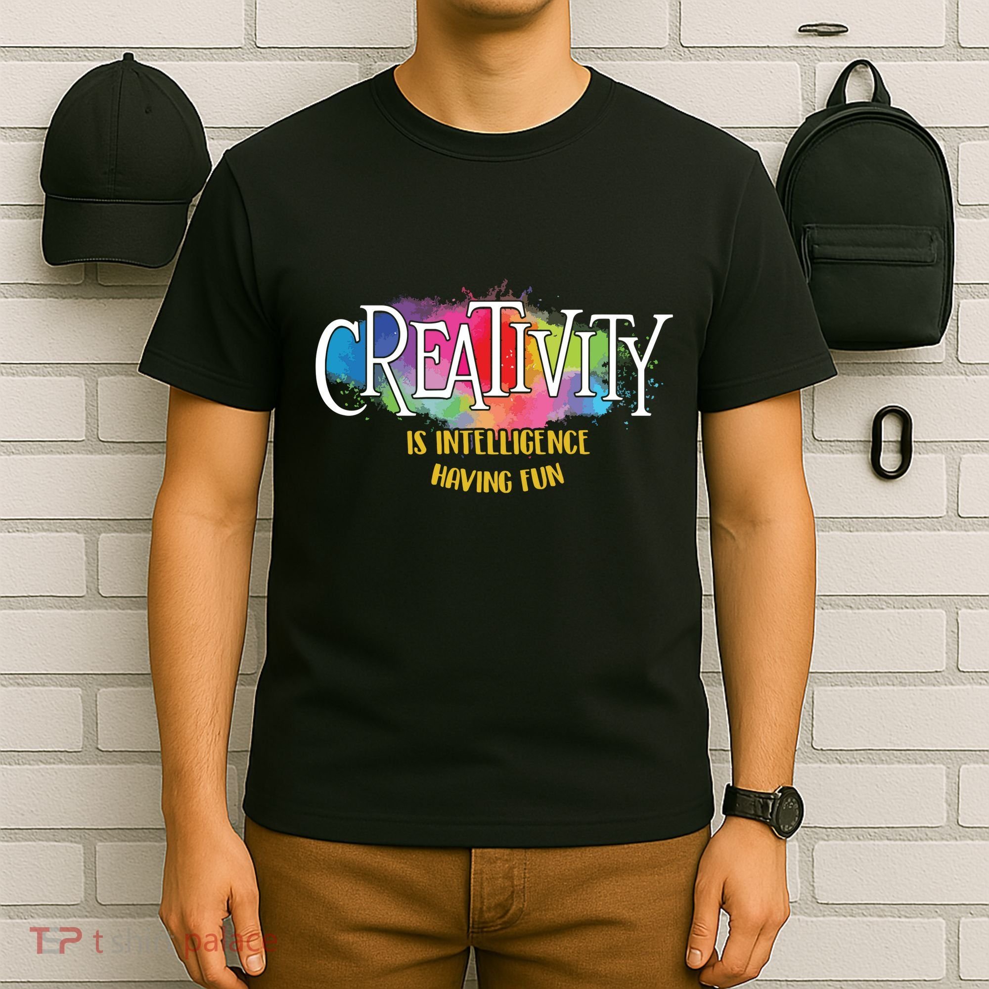 Creativity Is Intelligence Having Fun Artist Drawing Arts T-Shirt