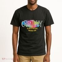 Creativity Is Intelligence Having Fun Artist Drawing Arts Tall T-Shirt thumb 2